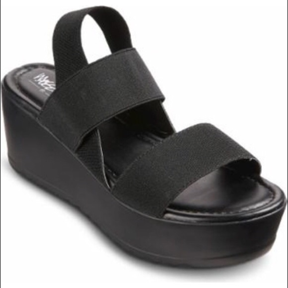 Retro Black Platform Sandals